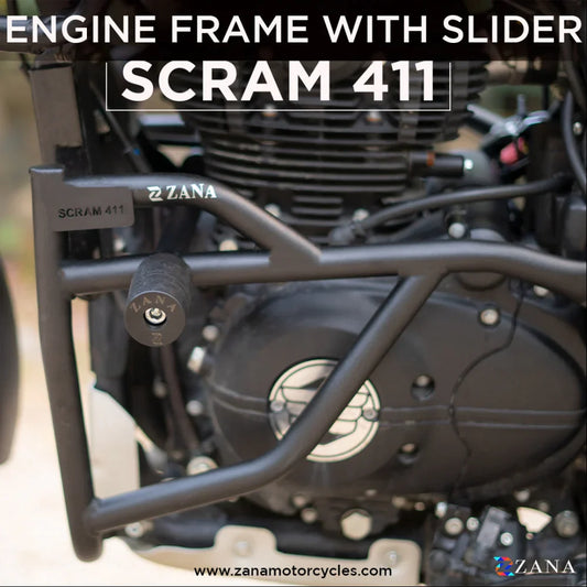 Scram 411 Engine Frame With Slider Black ZI-8232