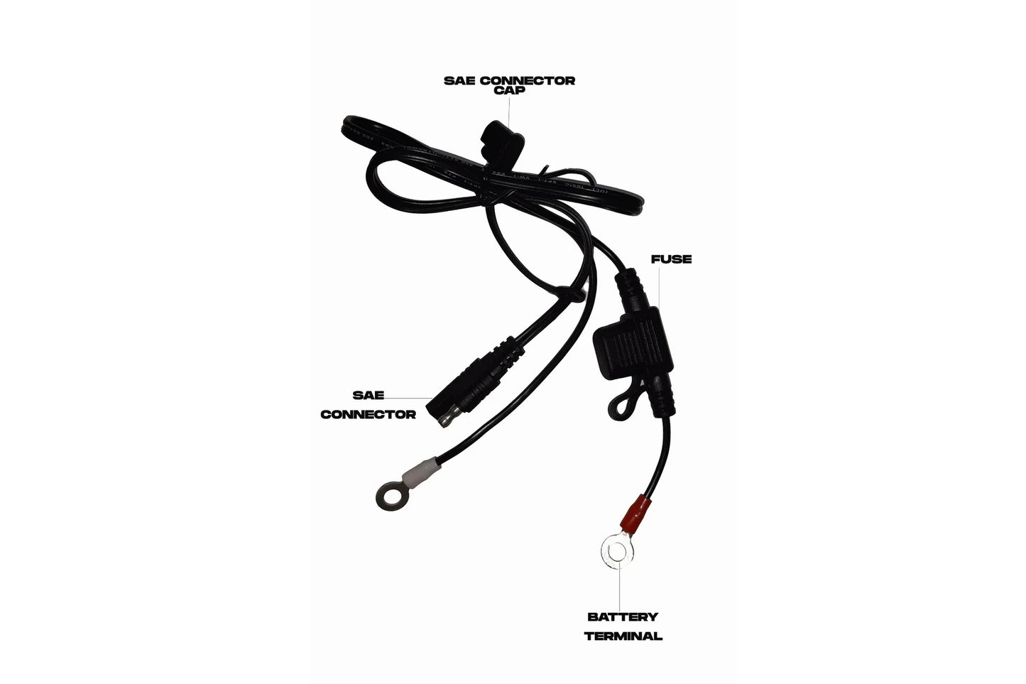Battery (Ring Terminal) to SAE Connector (Fuse/No Fuse) - Cliff Top