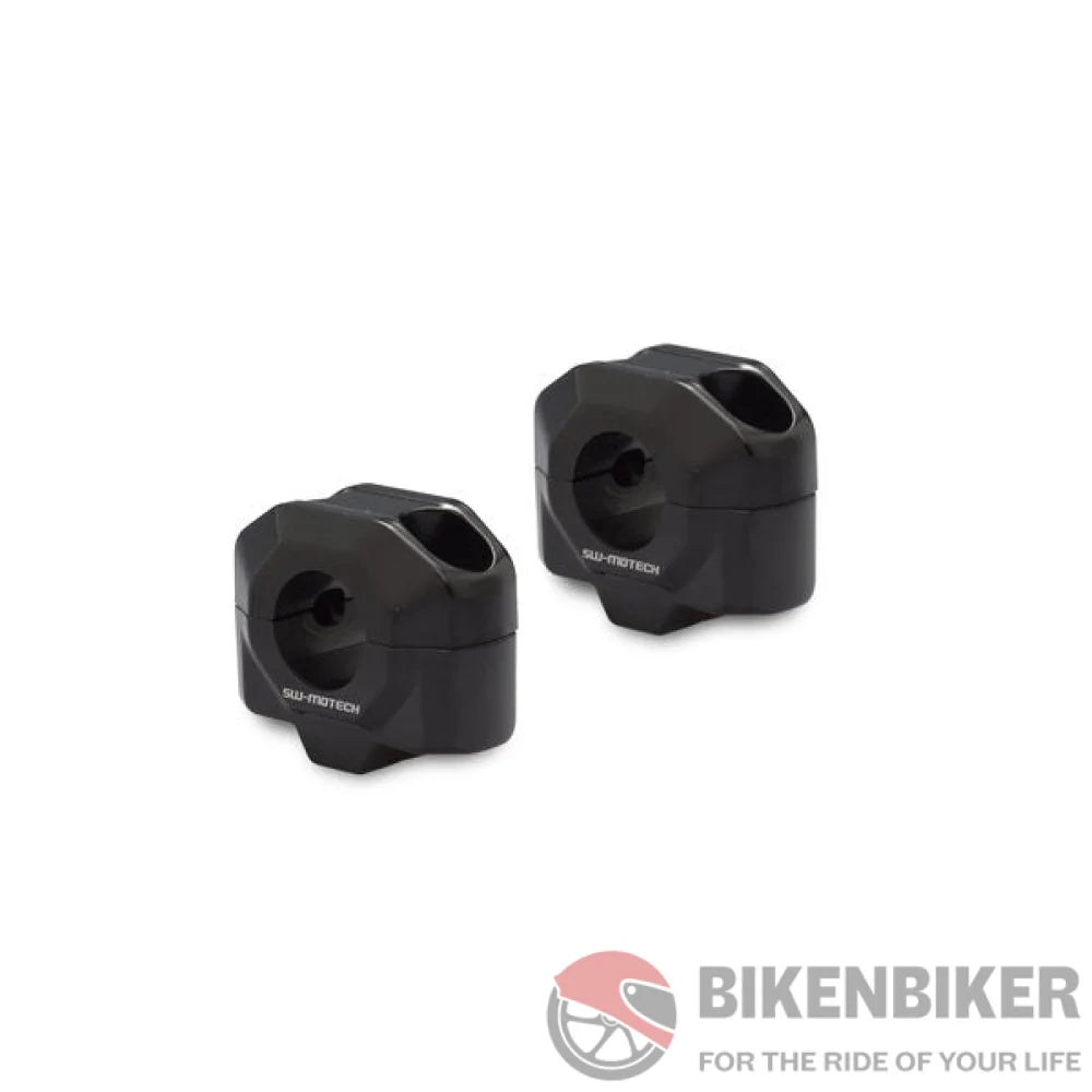 20Mm Risers For 22Mm Handlebars - Sw-Motech Black Handlebar