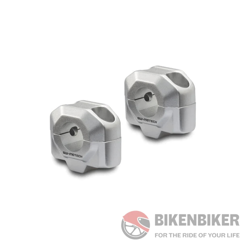 20Mm Risers For 22Mm Handlebars - Sw-Motech Silver Handlebar