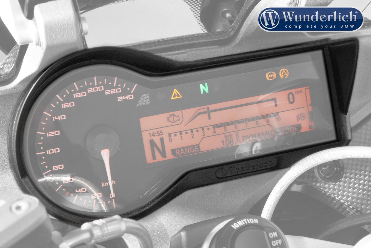 BMW R 1200 RT LC Ergonomics - Cockpit Glare Protection - Wunderlich