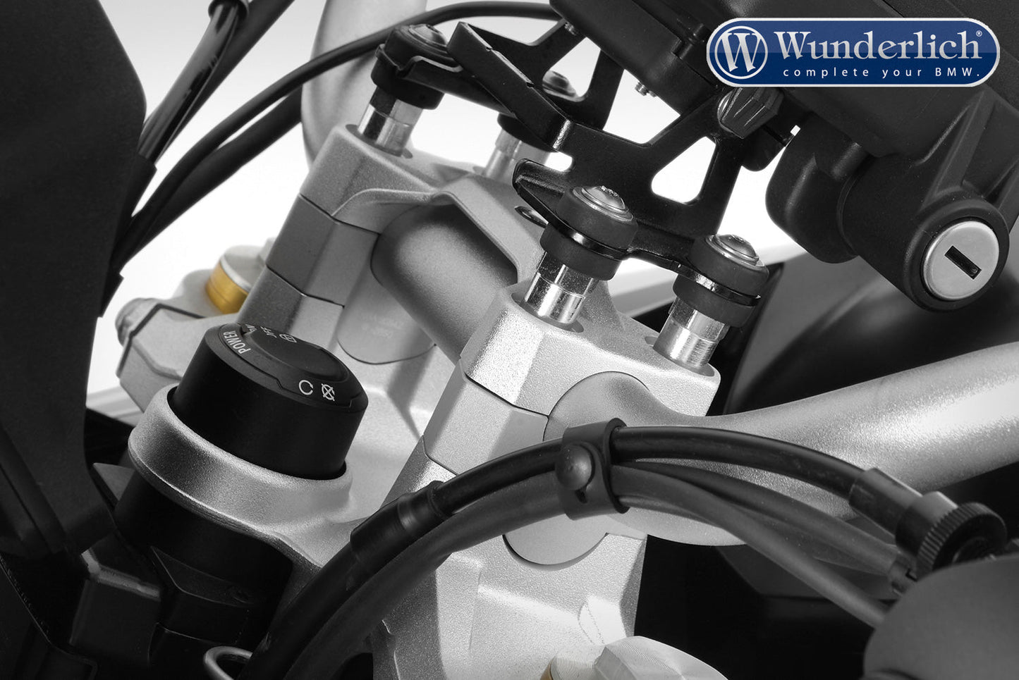 BMW F750 GS Ergonomics - Handlebar Risers - Wunderlich