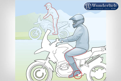 BMW GS Series Ergonomics - Lower Footrest - Wunderlich