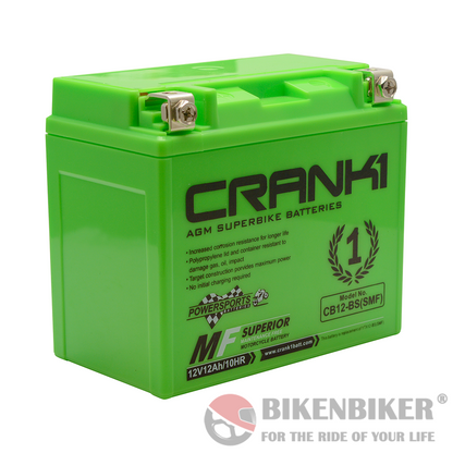 Crank1 CB12-BS (SMF) Battery