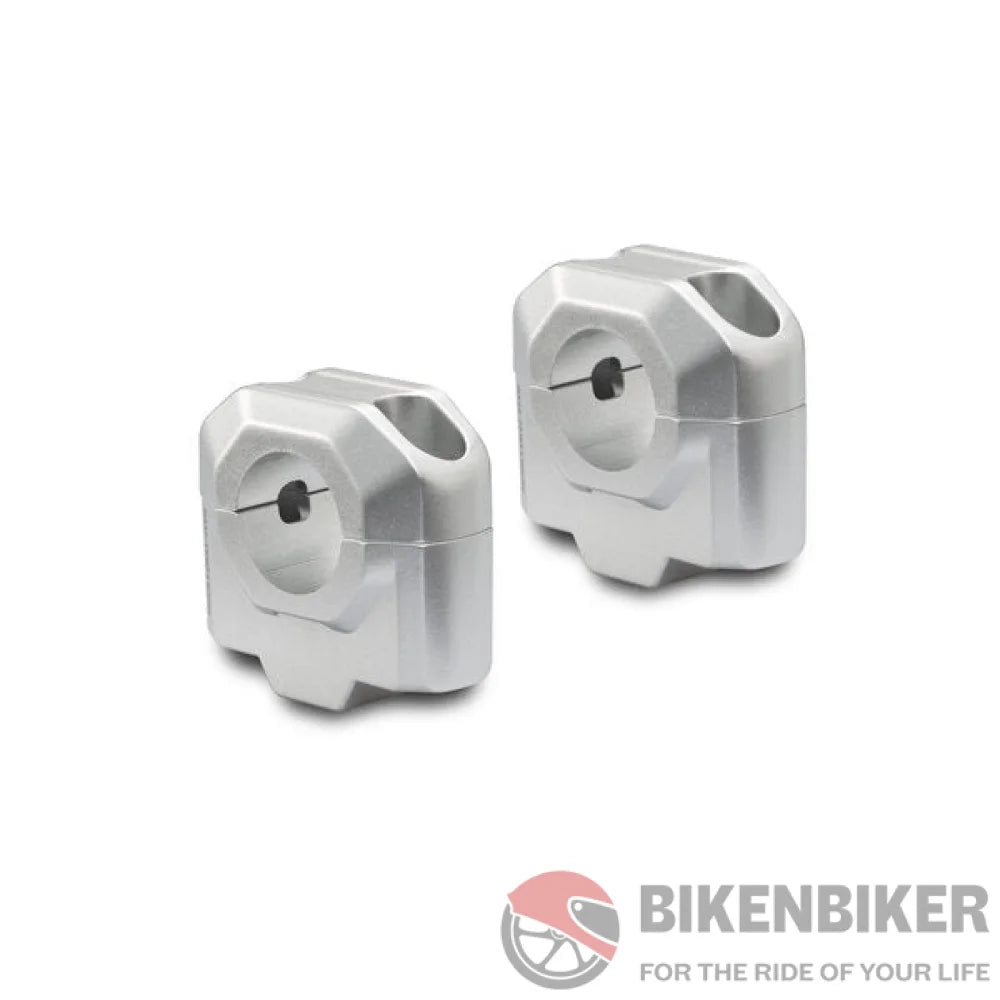 30Mm Risers For 28Mm Handlebars - Sw-Motech Silver Handlebar