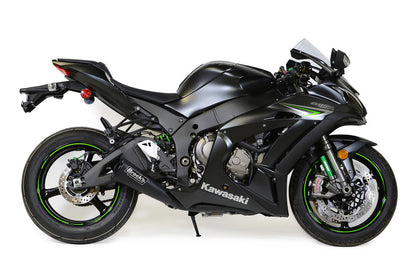 Alien Head 2 Full System Black 14" Muffler ZX-10R (16-20) - Brock's Performance