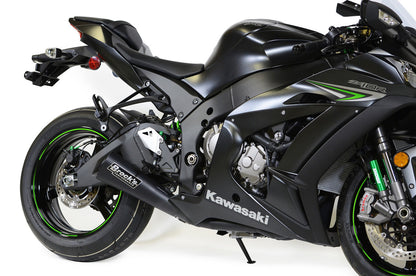 Alien Head 2 Full System Black 14" Muffler ZX-10R (16-20) - Brock's Performance