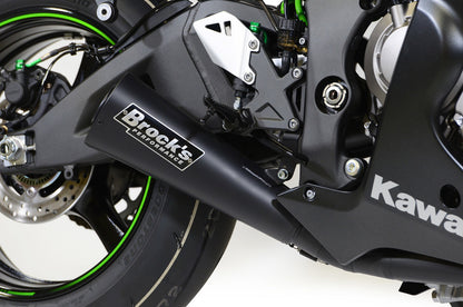 Alien Head 2 Full System Black 14" Muffler ZX-10R (16-20) - Brock's Performance