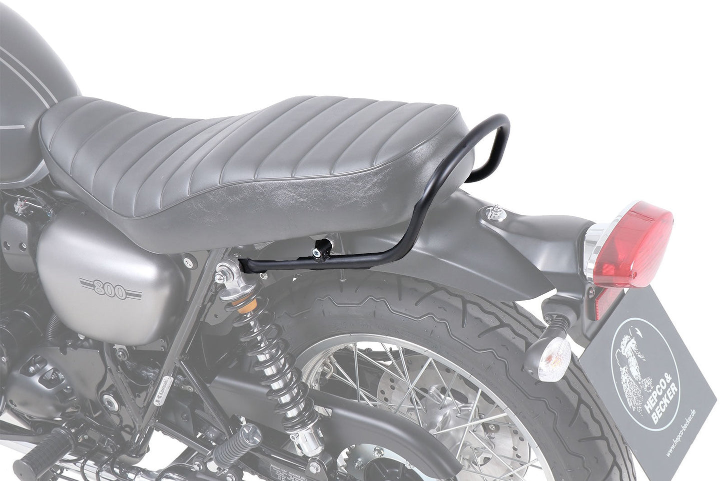 Kawasaki W800 Street/Cafe Ergonomics - Pillion Grab Railing - Hepco & Becker