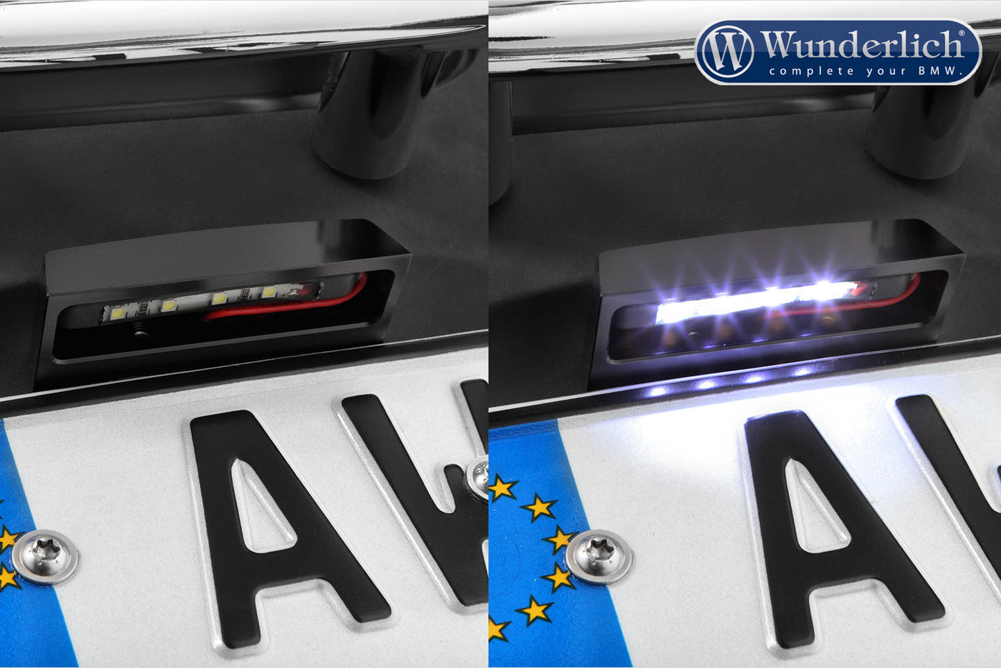 BMW K1600B Ergonomics - License Plate Holder (LED) - Wunderlich