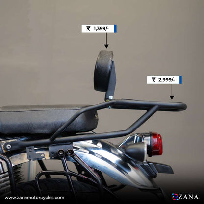 Top Rack With Plate W-1 Honda CB350 H'Ness Split/Single Seat Version-2 - Zana