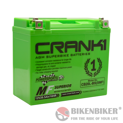 Crank1 CB20L-BS (SMF) Battery