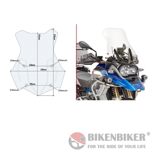 Specific Windscreen for BMW R1200GS/ Adventure (2016-18)/ R1250GS/Adventure - Givi