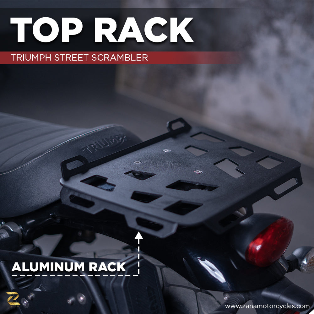 Triumph Street Scrambler 900 Luggage - ZPro Top Rack Plate - Zana