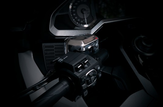 TWINART Front Master Cylinder Cover (Clutch) for Six Speed Models in Chrome - Honda Goldwing - Ciro Goldstrike