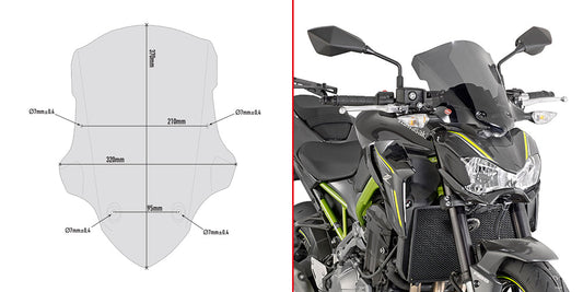 Windscreen for Kawaski Z900 (Smoked) (17-19)- Givi