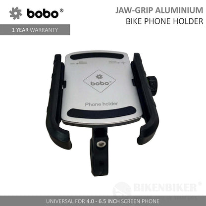 Jaw-Grip Aluminium Bike / Cycle Phone Holder Motorcycle Mobile Mount - Bobo