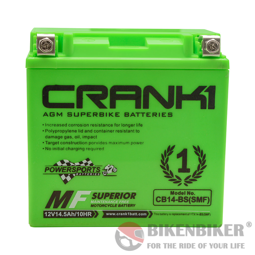 Crank1 CB14-BS (SMF) Battery