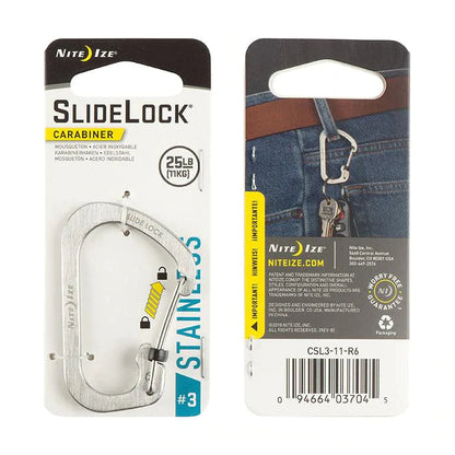 Carabiner with Slide Lock - Stainless Steel - nite Ize