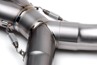 CT Dual Full System w/ 16'' QuietKore Muffler Hayabusa (08-20) - Brock's Performance