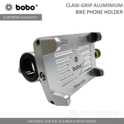 Claw-Grip Aluminium Bike / Cycle Phone Holder Motorcycle Mobile Mount - Bobo