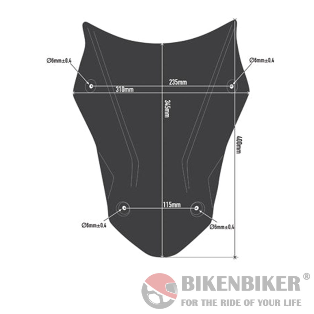 Matt Black Windscreen for Honda Africa Twin (2017+) - Givi