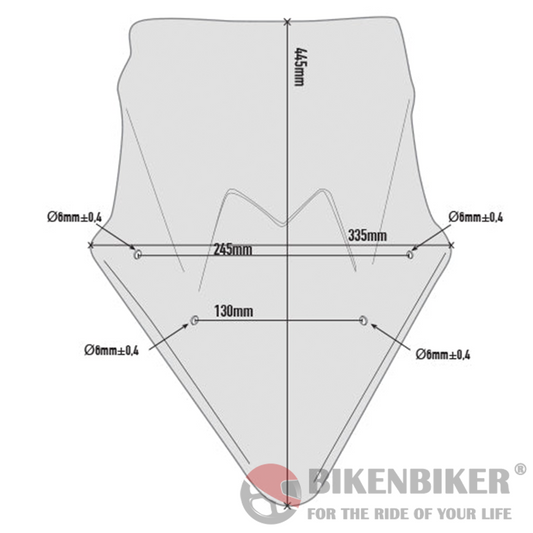 Specific Screen, smoked for Kawasaki Ninja 650 (2017-19) - Givi