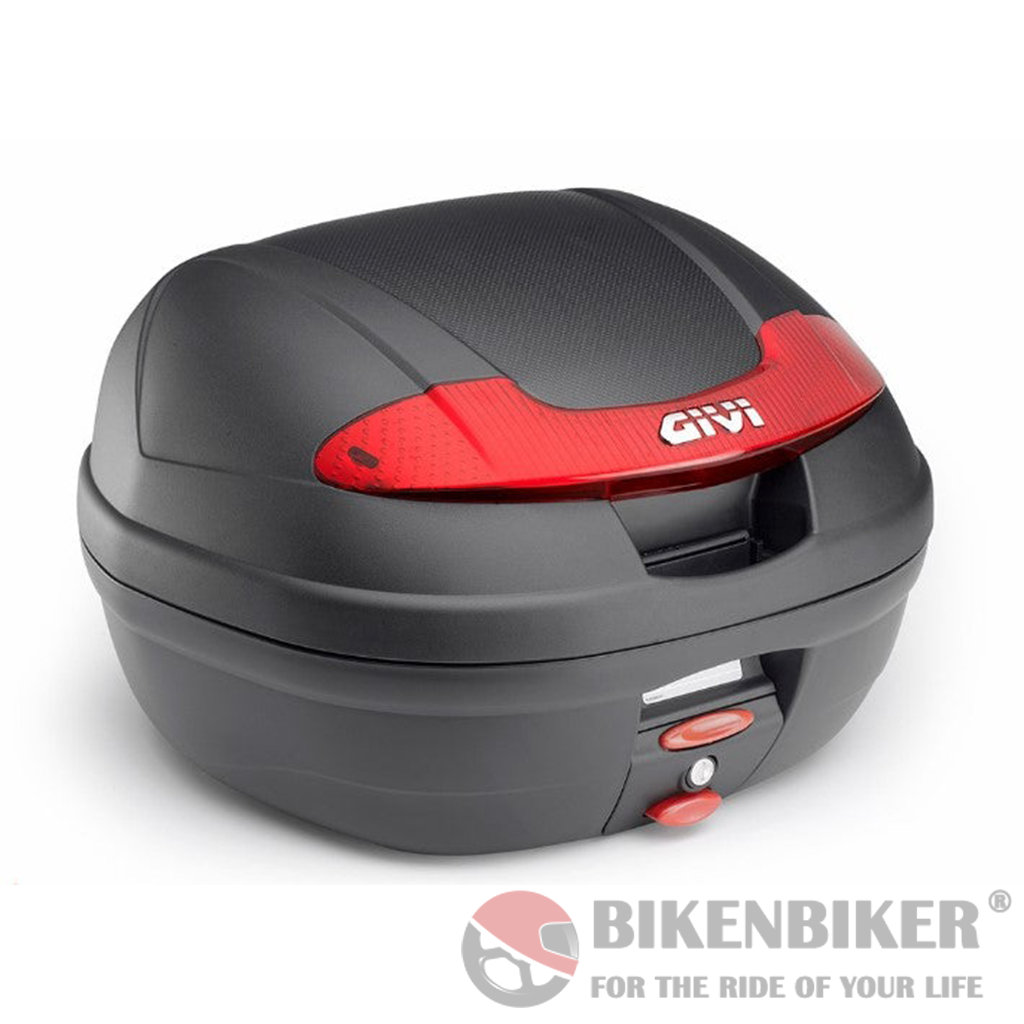 E340N Vision Monolock Top Case - Red Reflectors - Givi