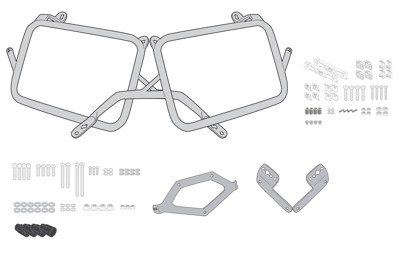 Specific Pannier Holder for Monokey Cam-Side Trekker Outback Side Cases for Triumph Tiger 1200 GT - Givi