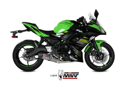 Oval Full System Exhaust for Kawasaki Ninja 650 - Mivv