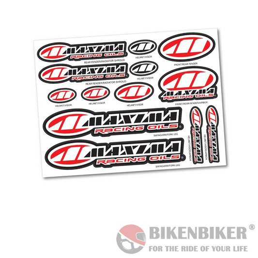 Maxima Merchandise Assorted Logo Decal Sheet - Maxima Oils