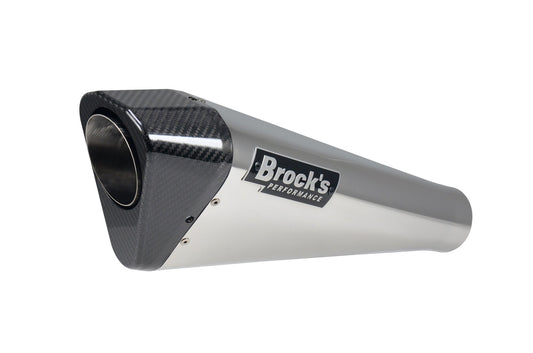 Penta-Carbon Full System 15" Muffler (Polished) ZX-10R (16-20) - Brock's Performance
