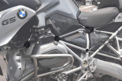 BMW R1200/1250 GS/GSA Protection - Frame Caps - Pyramid Plastics