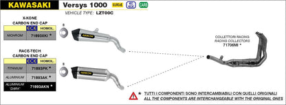 Arrow Exhaust Racing Collector for Kawasaki Versys 1000 2019 -