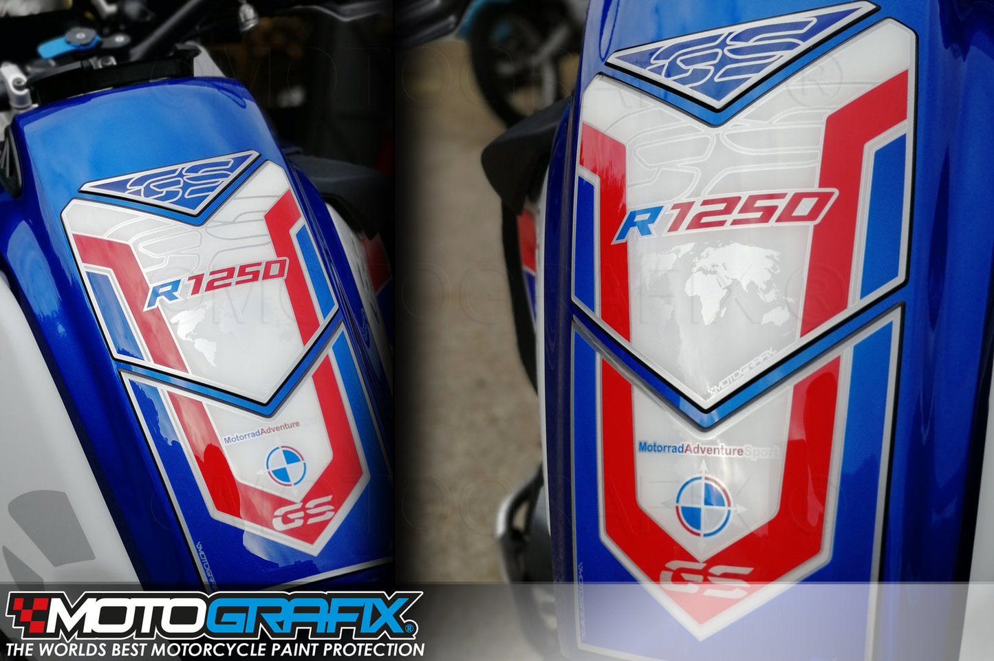 BMW R1250GS Adventure 2019 Motorcycle Tank Pad Protector 3D Gel TB039MSS Motografix