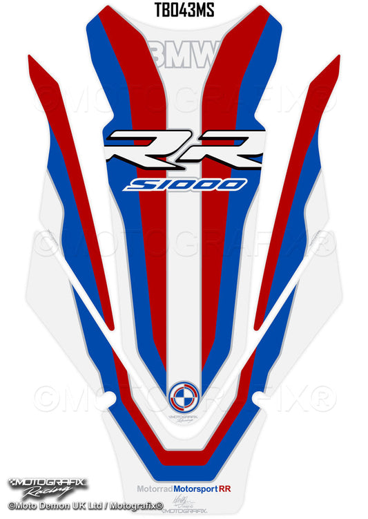 BMW S1000RR 2019 Motorsport Motorcycle Tank Pad Protector 3D Gel TB043MS Motografix