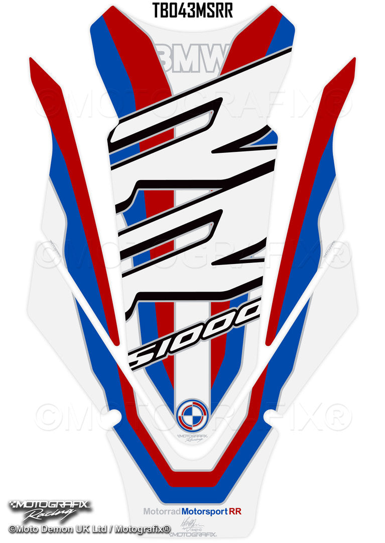 BMW S1000RR 2019 Motorsport Motorcycle Tank Pad Protector 3D Gel TB043MSRR Motografix