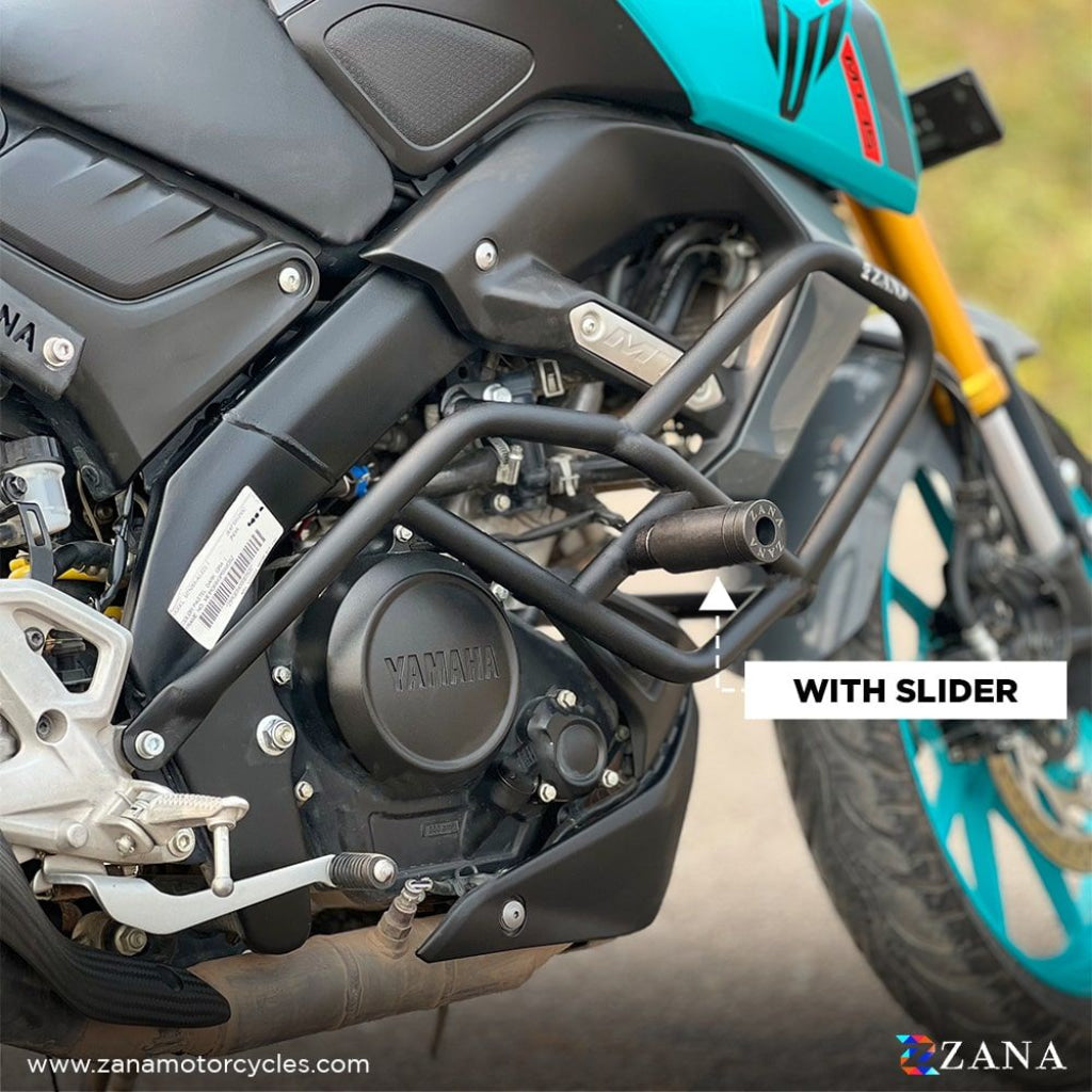 Crash Guard With Sider Black For Yamaha Mt 15 Slider