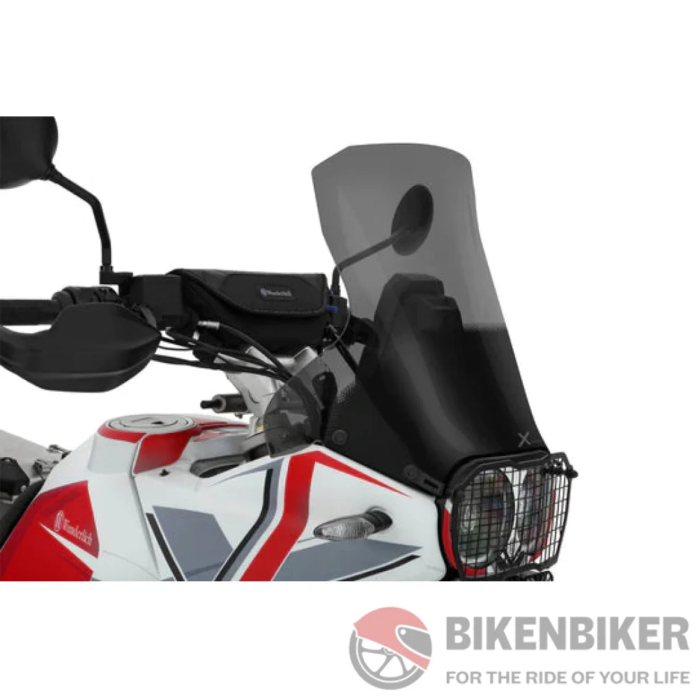 Ducati Desert X Ergonomics - Marathon Windscreen Wunderlich Smoked Grey