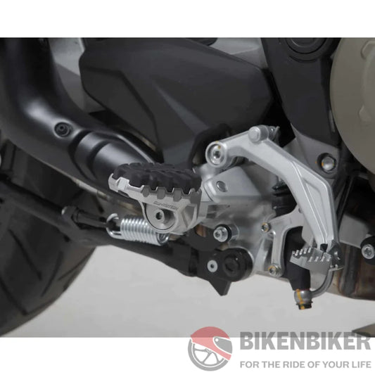 Ducati Desert X/Multistrada V4 Evo Footrest Kit - Sw Motech Footpegs