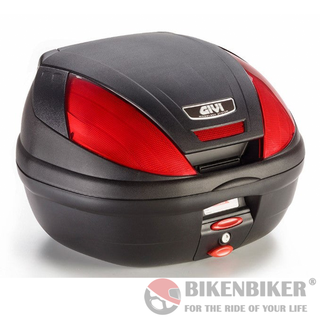 E370 Monolock Top Case - Red Reflectors - Givi