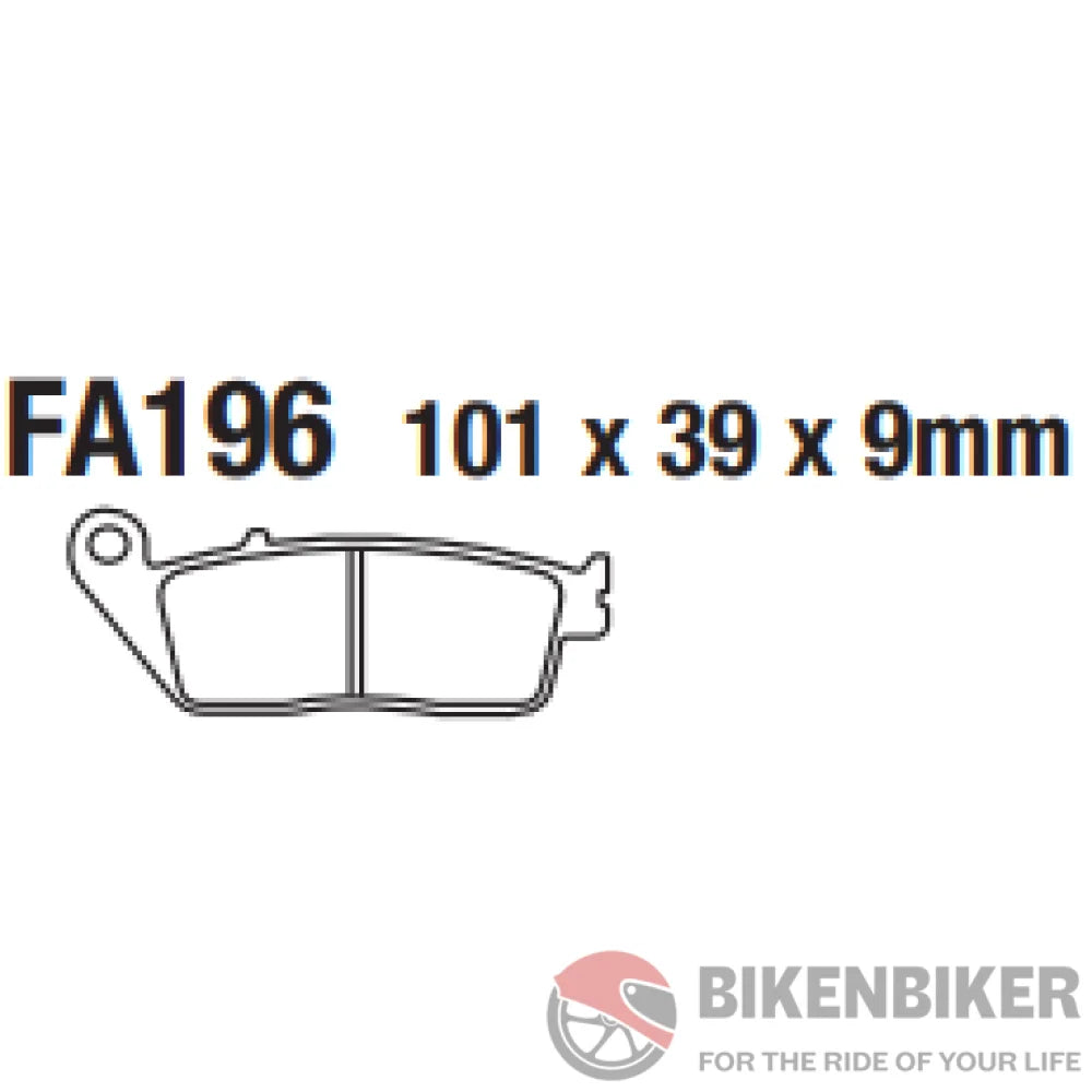 Fa196Hh Sintered Brake Pads - Ebc Brakes