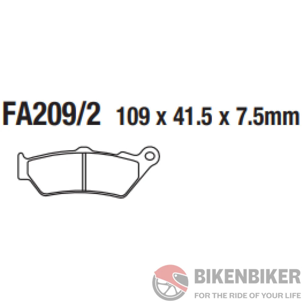 Fa209/2Hh Fully Sintered Brake Pads - Ebc Brakes