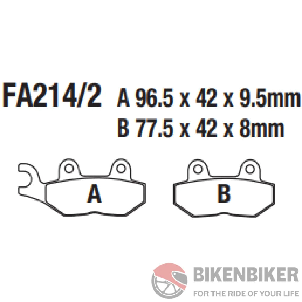 Fa214/2Hh Sintered Brake Pads - Ebc Brakes