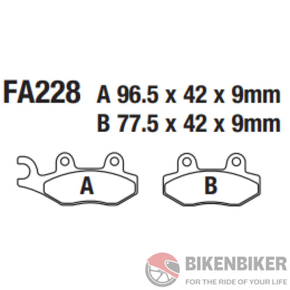 Fa228Hh Fully Sintered Brake Pads - Ebc Brakes