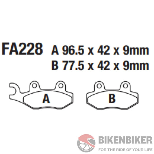 Fa228Hh Fully Sintered Brake Pads - Ebc Brakes