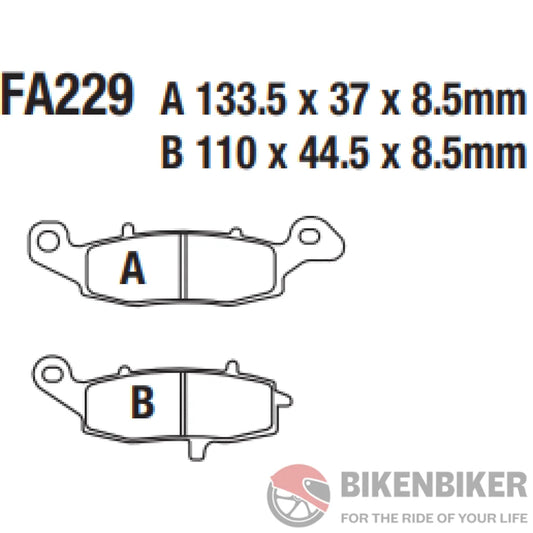 Fa229Hh Fully Sintered Brake Pads - Ebc Brakes