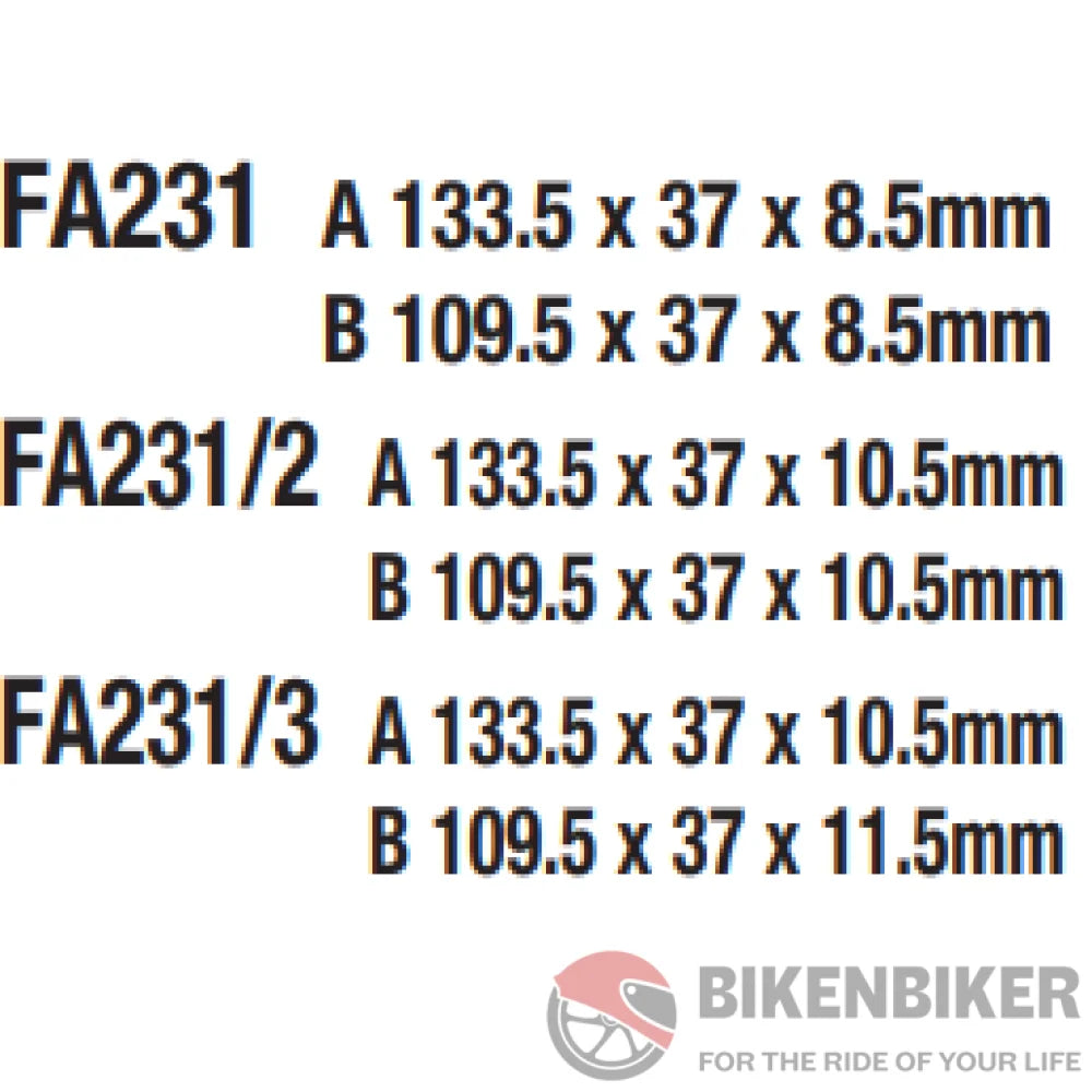 Fa231Hh Fully Sintered Brake Pads - Ebc Brakes