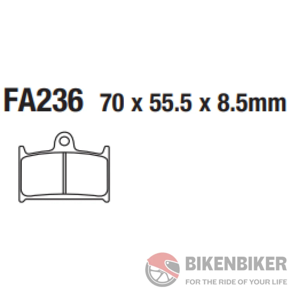 Fa236Hh Fully Sintered Brake Pads - Ebc Brakes