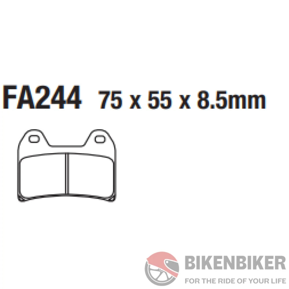 Fa244Hh Fully Sintered Brake Pads - Ebc Brakes